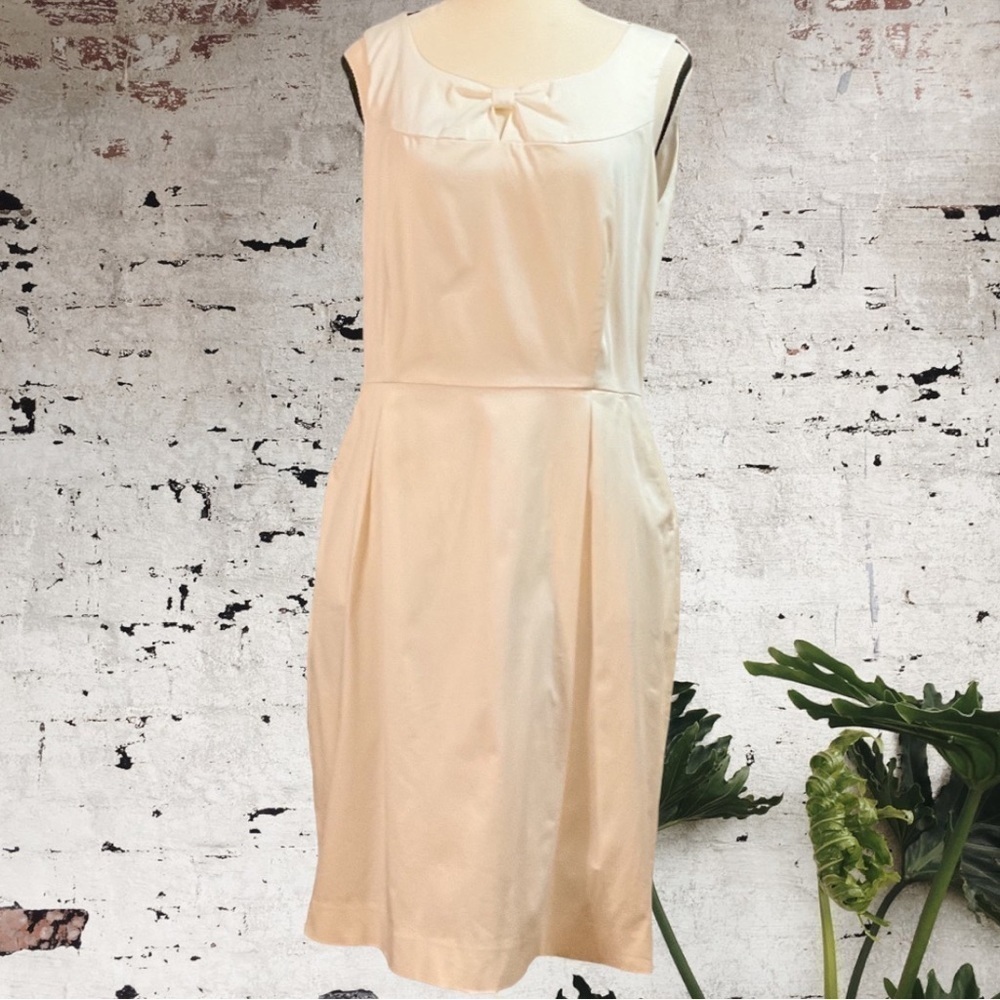 Armani JEANS ivory white stretch cotton knot detail neckline,exposed zip… - Picture 2 of 14